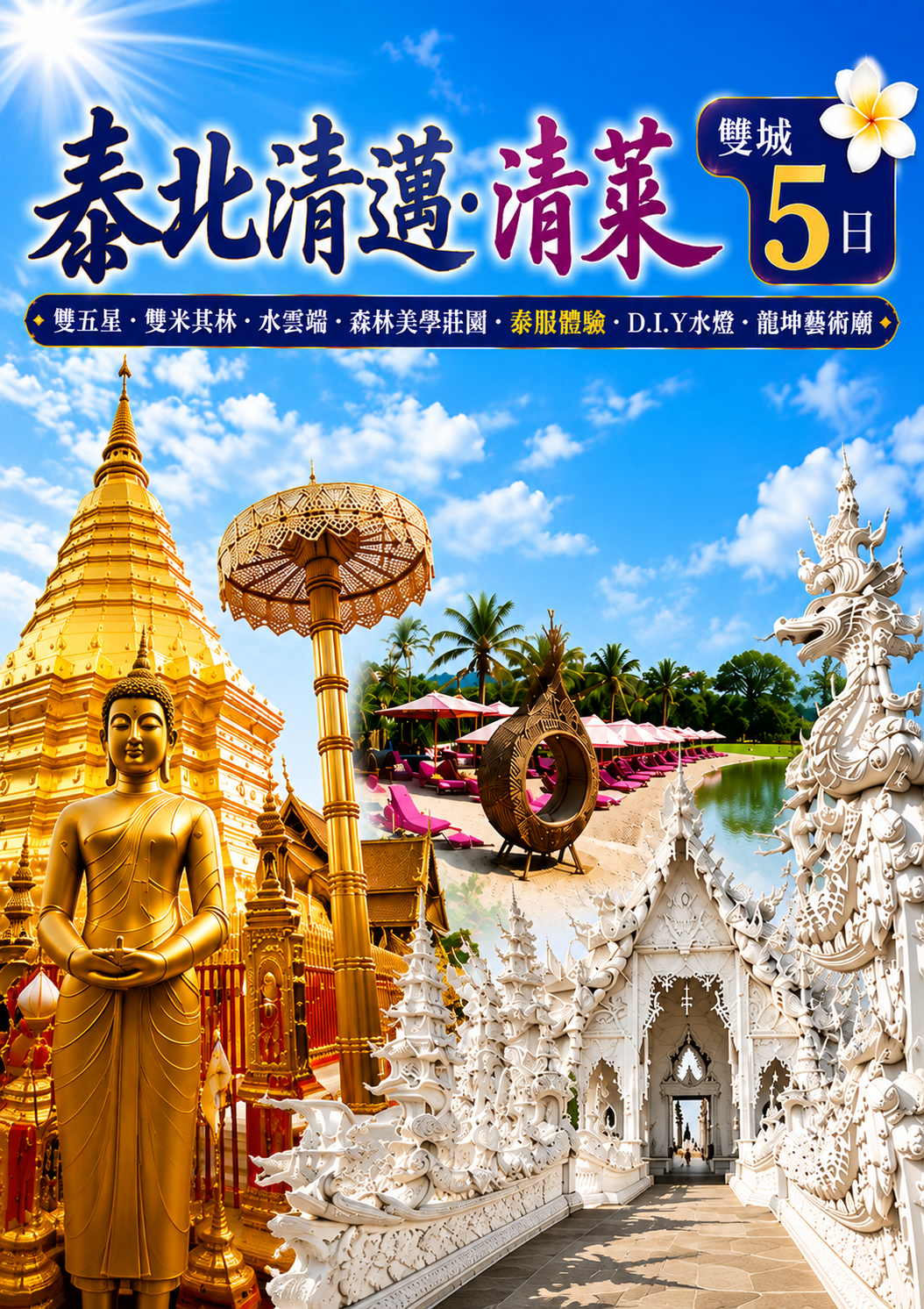 泰國清邁+清萊 雙城 5日